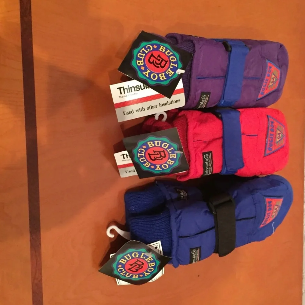 Bugle Boy Red Thermal Insulation Gloves Boys size 5-7